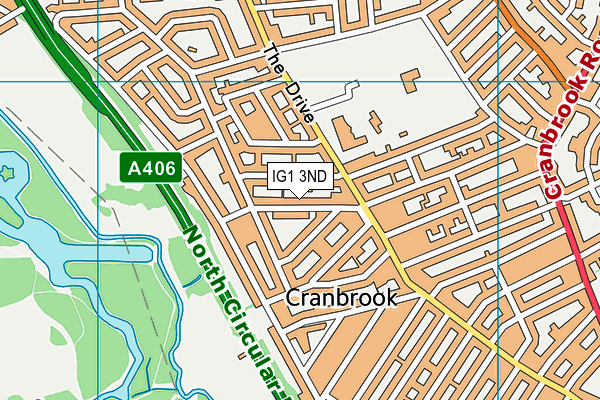 IG1 3ND map - OS VectorMap District (Ordnance Survey)
