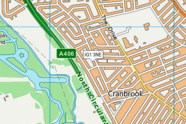 IG1 3NE map - OS VectorMap District (Ordnance Survey)