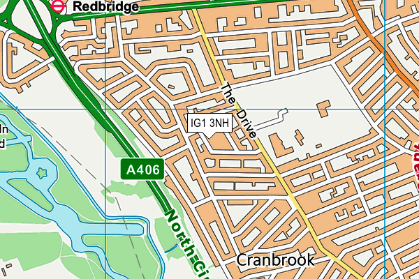 IG1 3NH map - OS VectorMap District (Ordnance Survey)