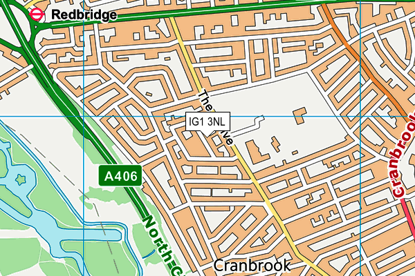 IG1 3NL map - OS VectorMap District (Ordnance Survey)