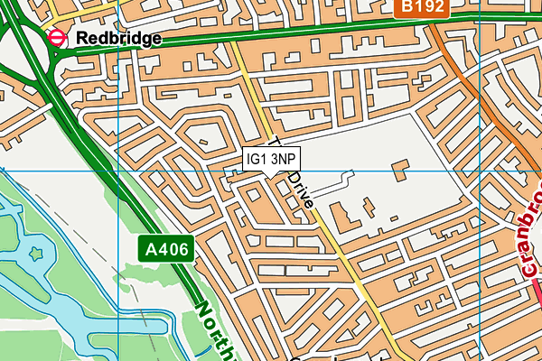 IG1 3NP map - OS VectorMap District (Ordnance Survey)