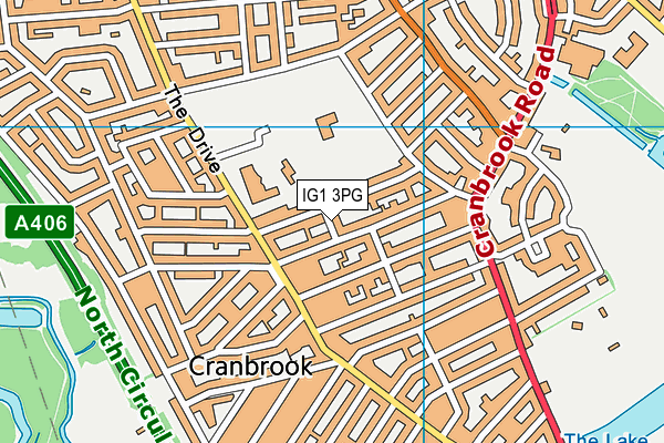 IG1 3PG map - OS VectorMap District (Ordnance Survey)