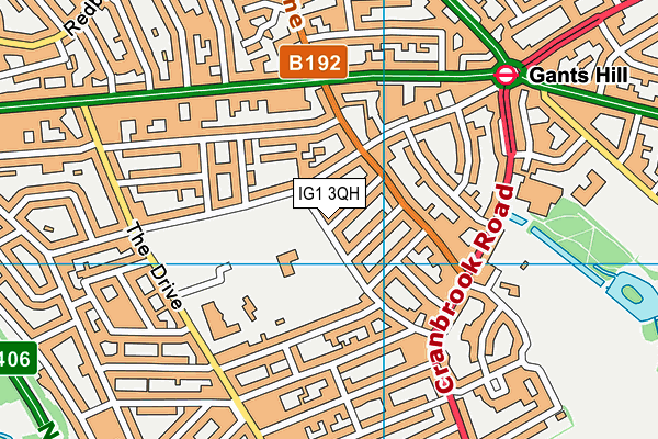 IG1 3QH map - OS VectorMap District (Ordnance Survey)