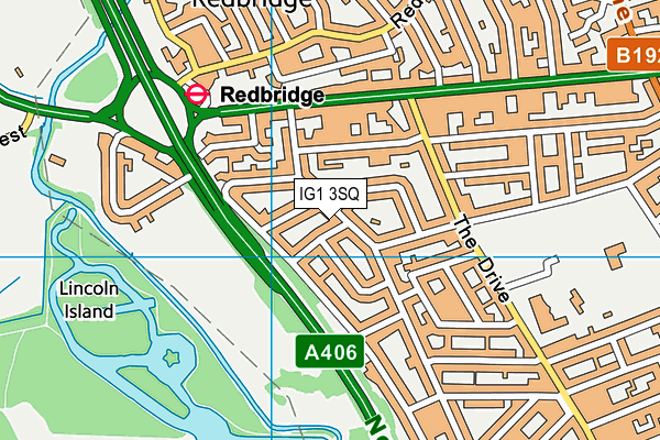 IG1 3SQ map - OS VectorMap District (Ordnance Survey)