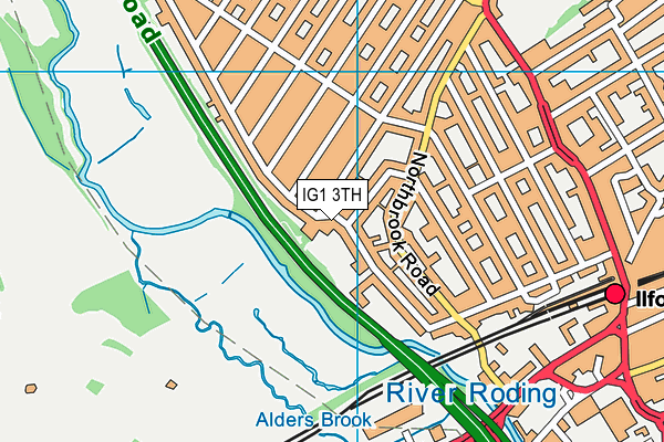 IG1 3TH map - OS VectorMap District (Ordnance Survey)
