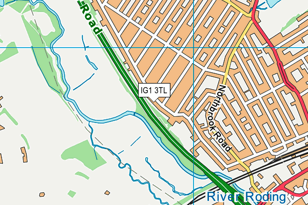 IG1 3TL map - OS VectorMap District (Ordnance Survey)