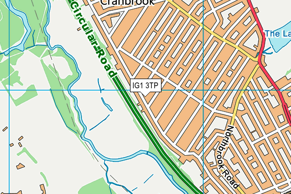 IG1 3TP map - OS VectorMap District (Ordnance Survey)