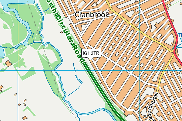 IG1 3TR map - OS VectorMap District (Ordnance Survey)