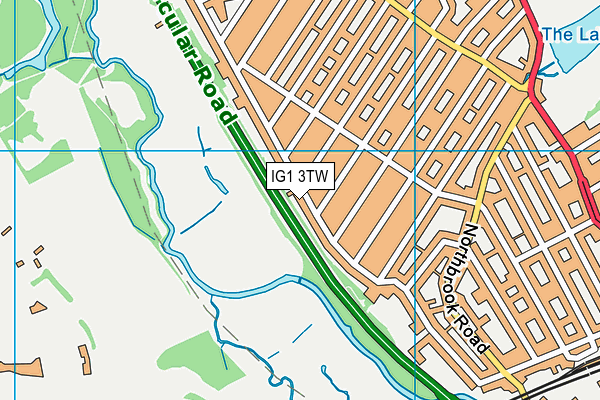 IG1 3TW map - OS VectorMap District (Ordnance Survey)