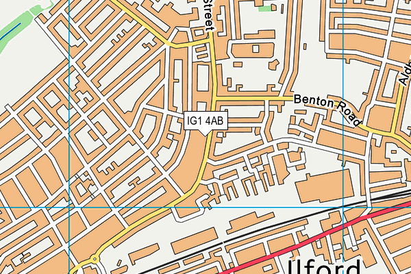 IG1 4AB map - OS VectorMap District (Ordnance Survey)