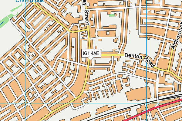 IG1 4AE map - OS VectorMap District (Ordnance Survey)