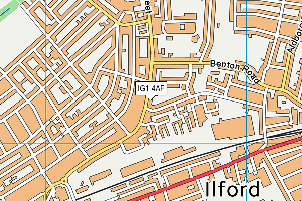 IG1 4AF map - OS VectorMap District (Ordnance Survey)