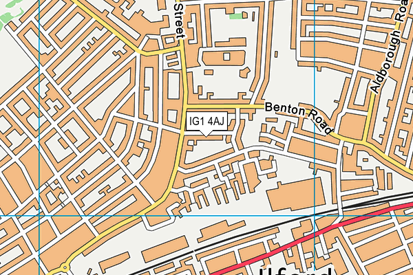 IG1 4AJ map - OS VectorMap District (Ordnance Survey)