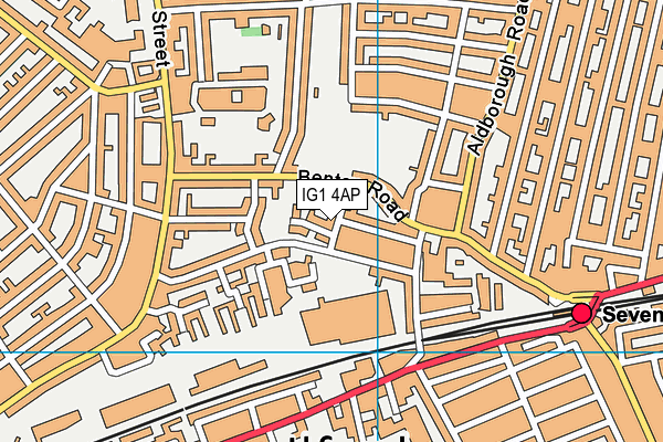 IG1 4AP map - OS VectorMap District (Ordnance Survey)