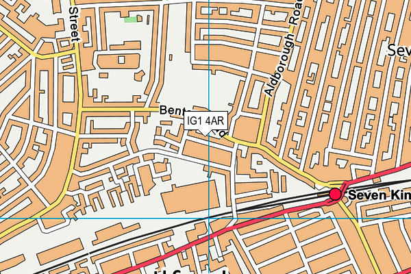 IG1 4AR map - OS VectorMap District (Ordnance Survey)
