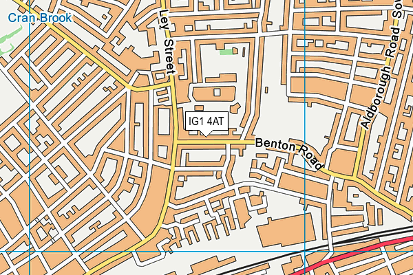 IG1 4AT map - OS VectorMap District (Ordnance Survey)