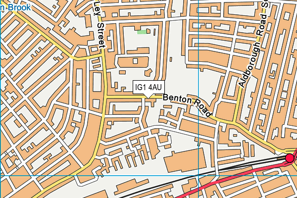 IG1 4AU map - OS VectorMap District (Ordnance Survey)