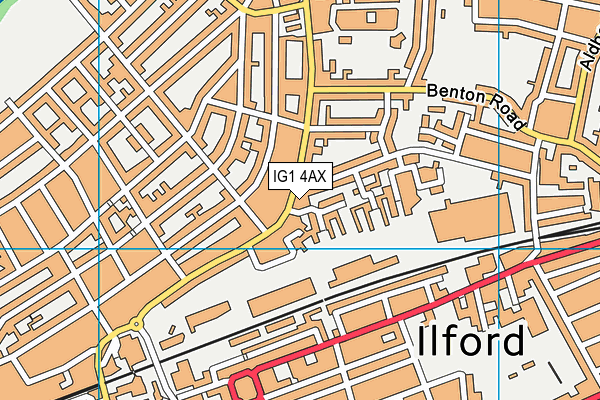 IG1 4AX map - OS VectorMap District (Ordnance Survey)