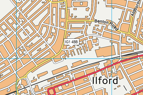 IG1 4BB map - OS VectorMap District (Ordnance Survey)