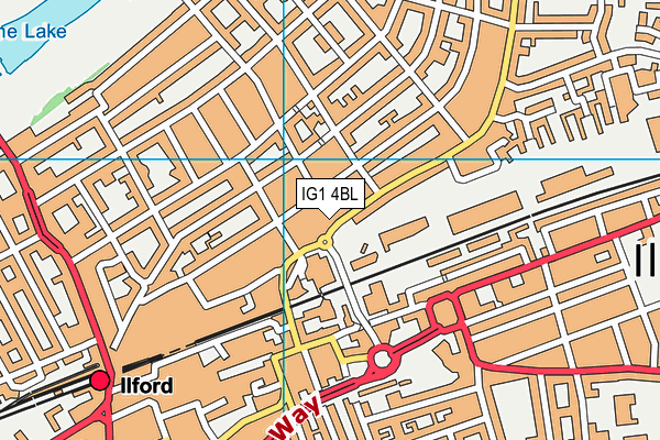IG1 4BL map - OS VectorMap District (Ordnance Survey)