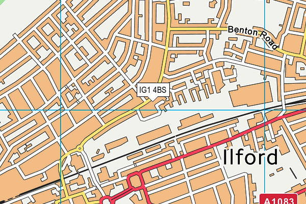 IG1 4BS map - OS VectorMap District (Ordnance Survey)
