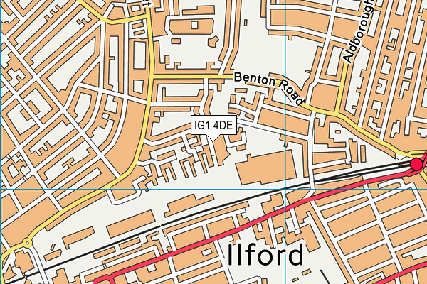 IG1 4DE map - OS VectorMap District (Ordnance Survey)