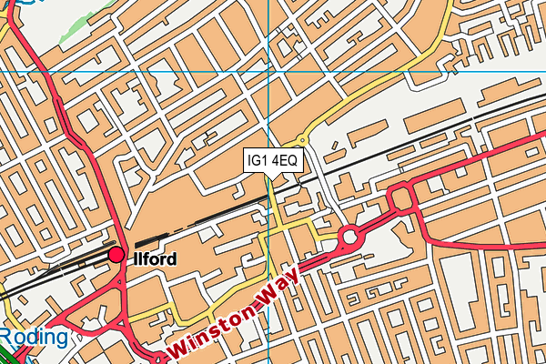 IG1 4EQ map - OS VectorMap District (Ordnance Survey)