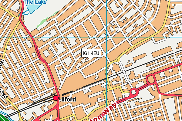 IG1 4EU map - OS VectorMap District (Ordnance Survey)