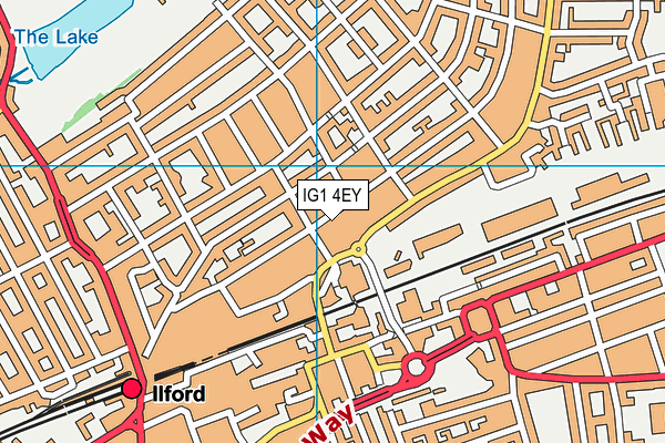 IG1 4EY map - OS VectorMap District (Ordnance Survey)