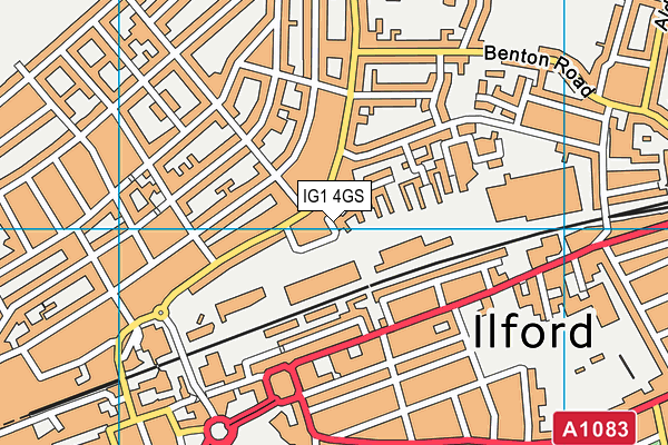 IG1 4GS map - OS VectorMap District (Ordnance Survey)