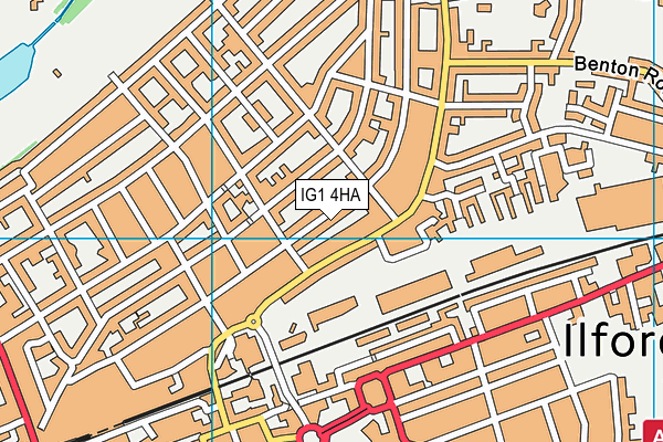 IG1 4HA map - OS VectorMap District (Ordnance Survey)