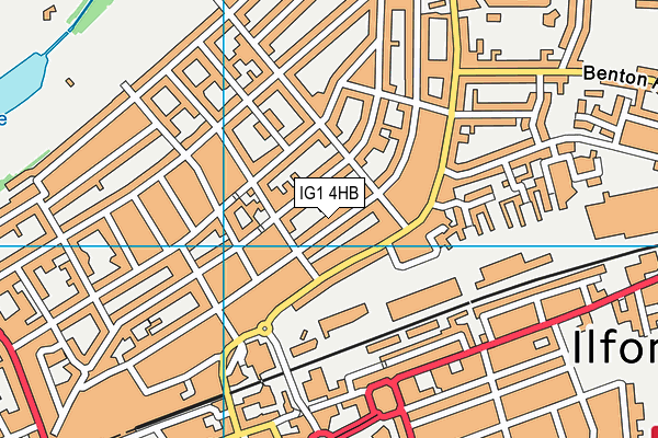 IG1 4HB map - OS VectorMap District (Ordnance Survey)