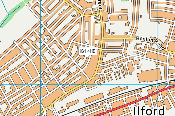 IG1 4HE map - OS VectorMap District (Ordnance Survey)