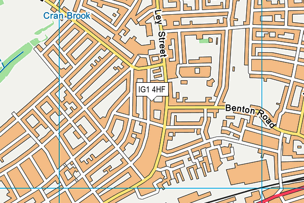 IG1 4HF map - OS VectorMap District (Ordnance Survey)