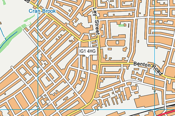 IG1 4HG map - OS VectorMap District (Ordnance Survey)