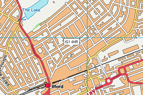 IG1 4HR map - OS VectorMap District (Ordnance Survey)