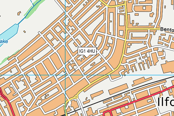 IG1 4HU map - OS VectorMap District (Ordnance Survey)