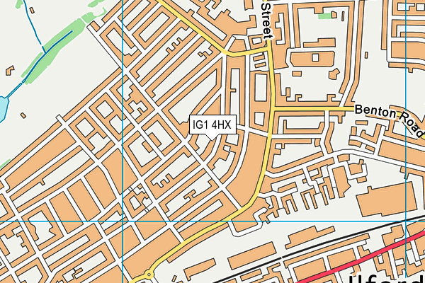 IG1 4HX map - OS VectorMap District (Ordnance Survey)