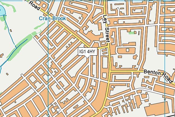 IG1 4HY map - OS VectorMap District (Ordnance Survey)
