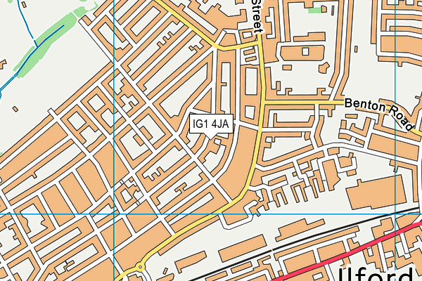 IG1 4JA map - OS VectorMap District (Ordnance Survey)