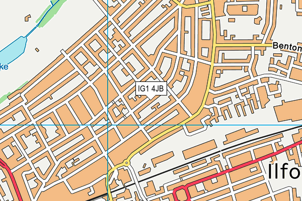 IG1 4JB map - OS VectorMap District (Ordnance Survey)