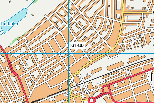 IG1 4JD map - OS VectorMap District (Ordnance Survey)