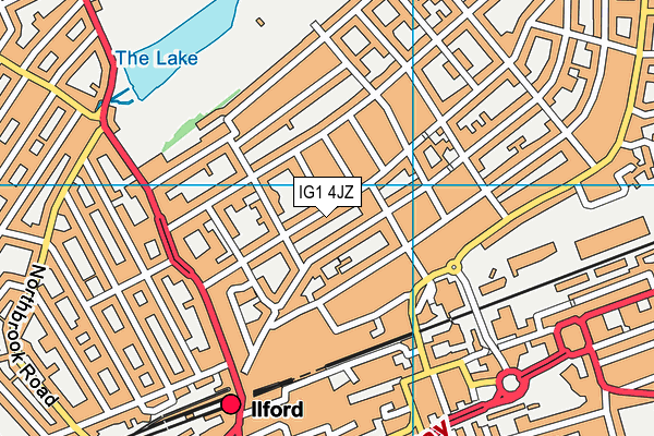 IG1 4JZ map - OS VectorMap District (Ordnance Survey)