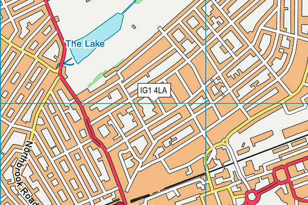 IG1 4LA map - OS VectorMap District (Ordnance Survey)