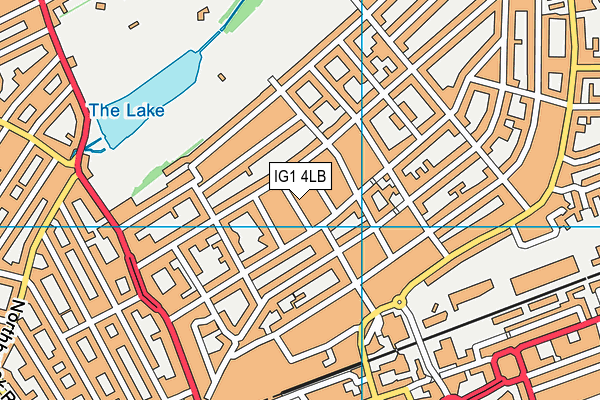 IG1 4LB map - OS VectorMap District (Ordnance Survey)