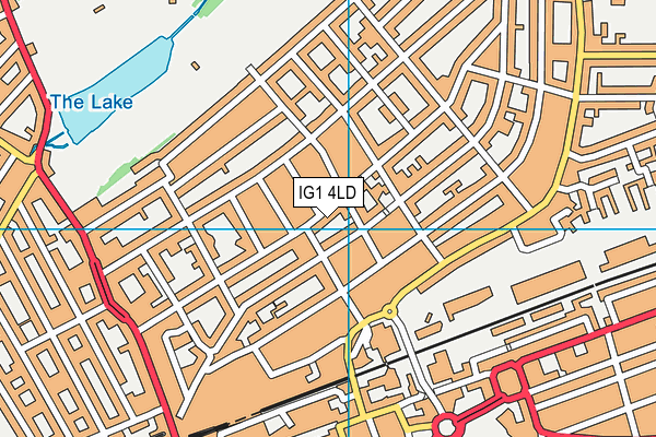 IG1 4LD map - OS VectorMap District (Ordnance Survey)