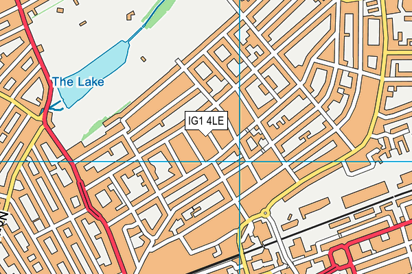 IG1 4LE map - OS VectorMap District (Ordnance Survey)