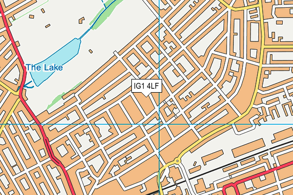 IG1 4LF map - OS VectorMap District (Ordnance Survey)