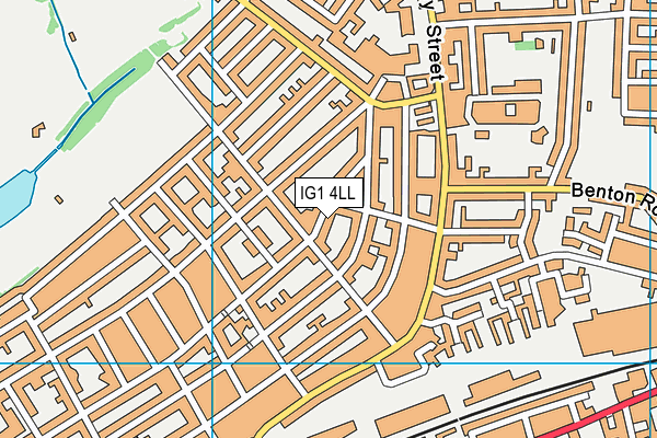 IG1 4LL map - OS VectorMap District (Ordnance Survey)