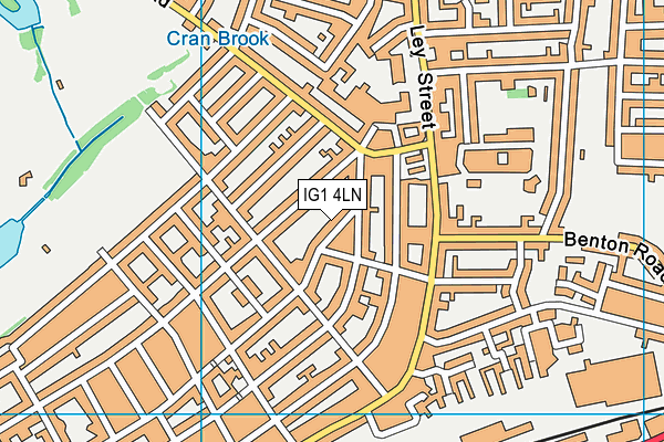 IG1 4LN map - OS VectorMap District (Ordnance Survey)